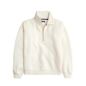 J. Crew Heritage Fleece Half-zip Sweatshirt Women's Size Medium